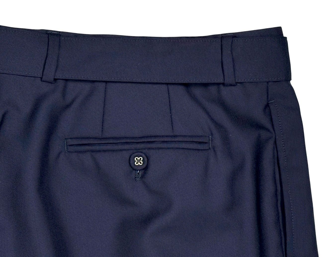 Officine Generale Men's Paul Trouser Pant Navy Wool Straight-Leg Belted sz 48 FR image 7