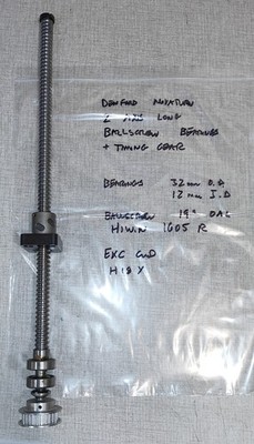 Denford Novaturn Slant Bed CNC Lathe Z Ballscrew w/ Bearings & Timing Gear H18Y