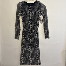 Karen Kane Fitted XS Dress Animal Print $148 NWT Mesh Midi Dress