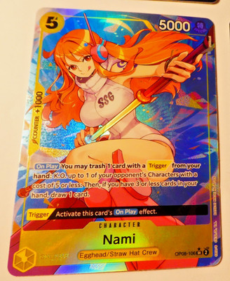 One Piece En Card Game Carte Holo Nami OP08-106 Full Art English Mint