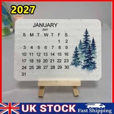 Plantable Seed Calendar 2027 Wildflower Paper Calendar with Stand Monthly Botani