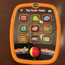 Vtech Tiny Touch Tablet Teaches Animals Music Numbers Letters Ages 6-36 M