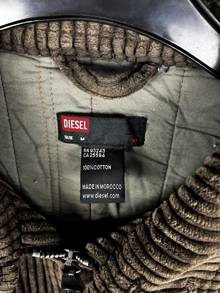 Vintage Diesel Bomber Jacket Corduroy Black Label Mens Size M  - Image 3 of 4