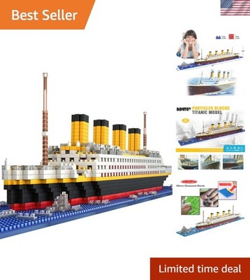 Build the Titanic: 1860 Piece Micro Block Set - Perfect Gift for Teens & Adults