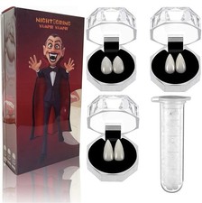 Halloween Party Costume Vampire Fangs Kit Goth Halloween Cosplay Reusable NEW