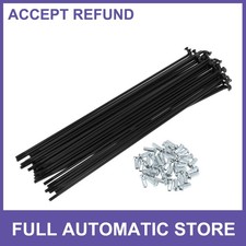 Bicycle Spokes 12G 210mm Length Bike Wheel Spokes Carbon Steel Black 1 Set