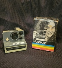 Vintage 1980 Polaroid The Button Instant Land Camera with Box Made In The USA