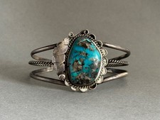 Vintage Navajo Sterling Silver and Turquoise ...