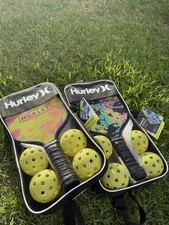 Brand New Hurley Pickleball Set   4 Paddles  8 Balls   Unopened
