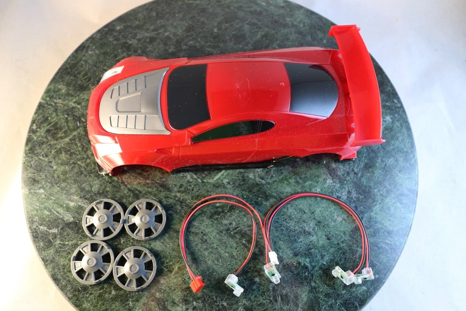 Vintage X-mods 1:24 Radio Shack #6000945 Red RC Car Body And Lights Xmods Kit - Image 2 of 4