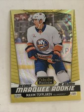 maxim tsyplakov 2024-25 O Pee Chee Hockey  marquee rookie #277 neon yellow surge