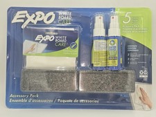 Expo White Board Care Kit Cloth Erasers Liquid Cleaner Kit 5 Pc