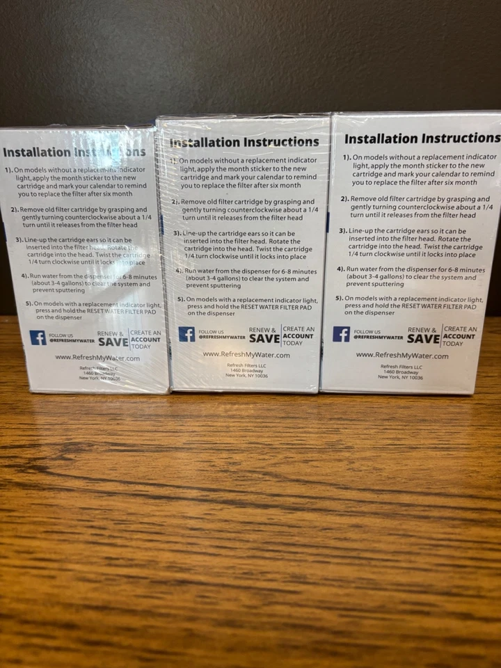 Refresh Refrigerator Water Filters Model R-7003 Whirlpool EDR7D1 Maytag UKF7001 - Image 2 of 4