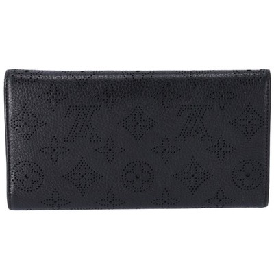 Louis Vuitton Amelia Mahina Monogram Long Trifold Wallet Black | eBay