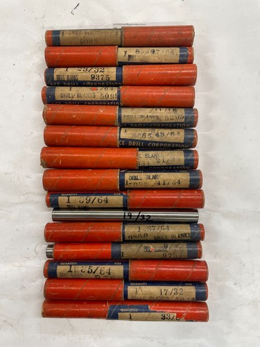Lot of 15 Ace Drill Blanks Size 33/64" - 3/4"  Ace Drill Corporation *Free Ship*