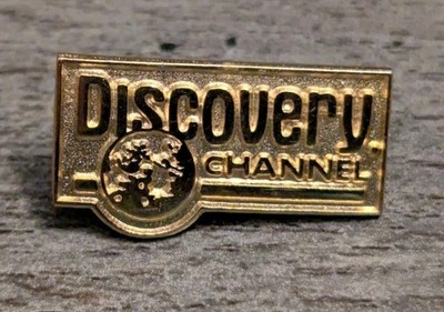 The Discovery Channel Television TV Network Logo Gold-Tone Lapel Pin