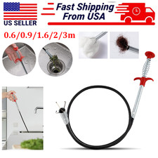 1x Hair Clog Remover Cleaning Tools Spring Pipe Dredging Tool Drain Snake 5 Size
