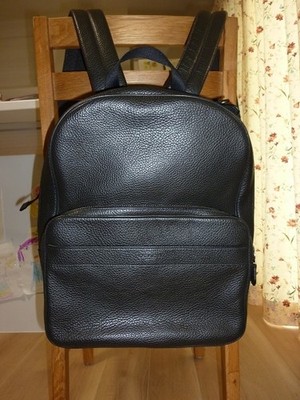 COACH Backpack Pebbled Leather Black F72082