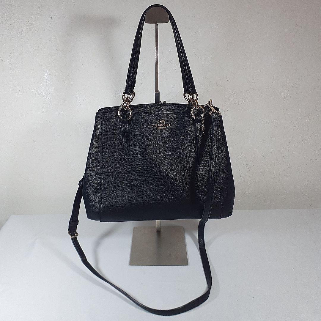 Coach Logo Two-Way PVC Shoulder Bag with Fittings