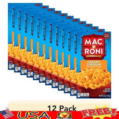 12 Pack Macaroni Pasta Mix Creamy Cheddar Easy Prepare Shelf Stable Side Dish US