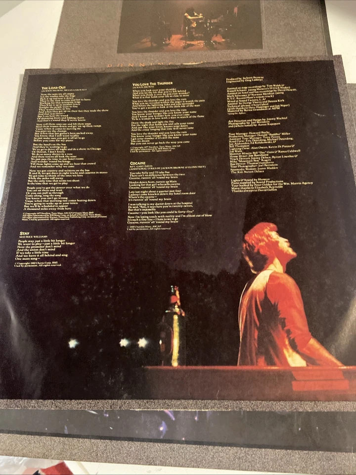 JACKSON BROWNE - Running On Empty (1977) - 12" Vinyl Record LP - With Booklet Foto 4 de 4