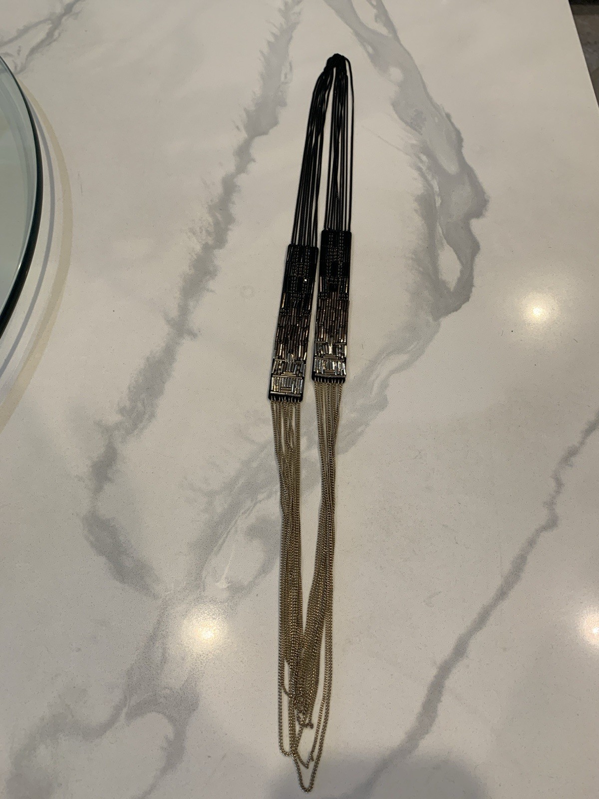 STELLA & DOT Statement Necklace Beaded Multistran… - image 6