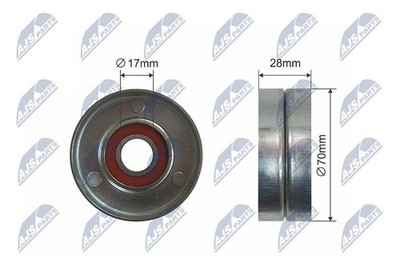Original NTY Spannrolle Keilrippenriemen RNK-KA-004 für Hyundai KIA