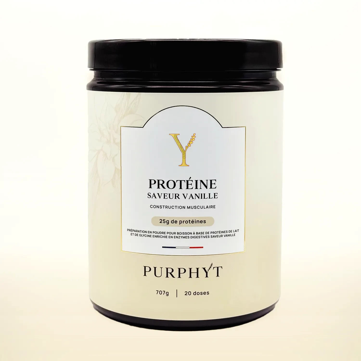 Protéine saveur vanille PURPHYT 707g pour shake nutritionnel quotidien