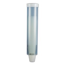 San Jamar® Adjustable Frosted Water Cup Dispenser, Wall Mounted, Blue