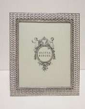 OLIVIA RIEGEL Crystal "Silver Stanton" 8x10 Photo Frame New in Box