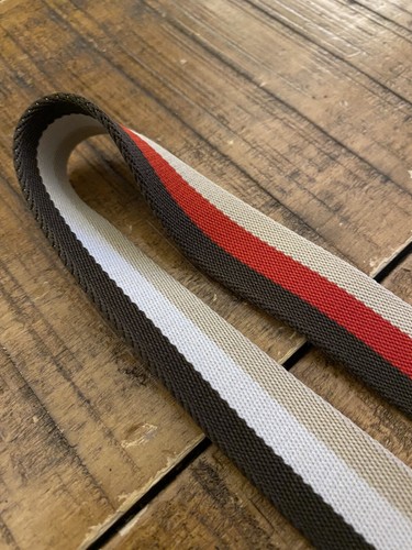 L'AIGLON Brand Size 80/32 Multi-Color Belt w/Leather Ends - Made In France - Picture 3 of 3