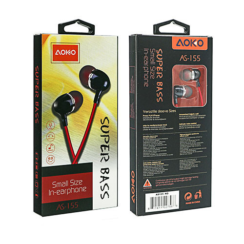 Stereo Bass Wired 3.5mm Jack Earbud Headset in-Ear Earphone w/ Mic (Model AS155) - Picture 5 of 7