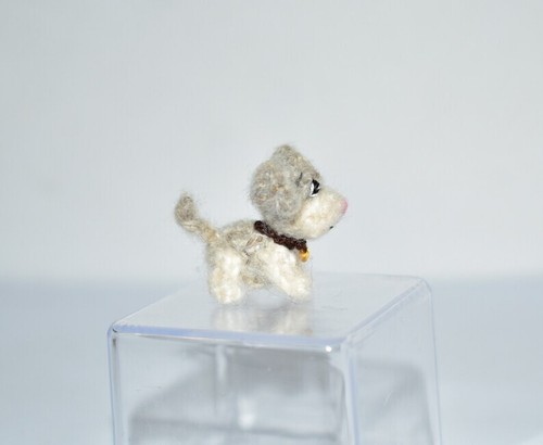 Dollhouse Crochet Miniature Dog Toy Handmade Dog Doll Puppy Lovers Gift 1" - Picture 6 of 10
