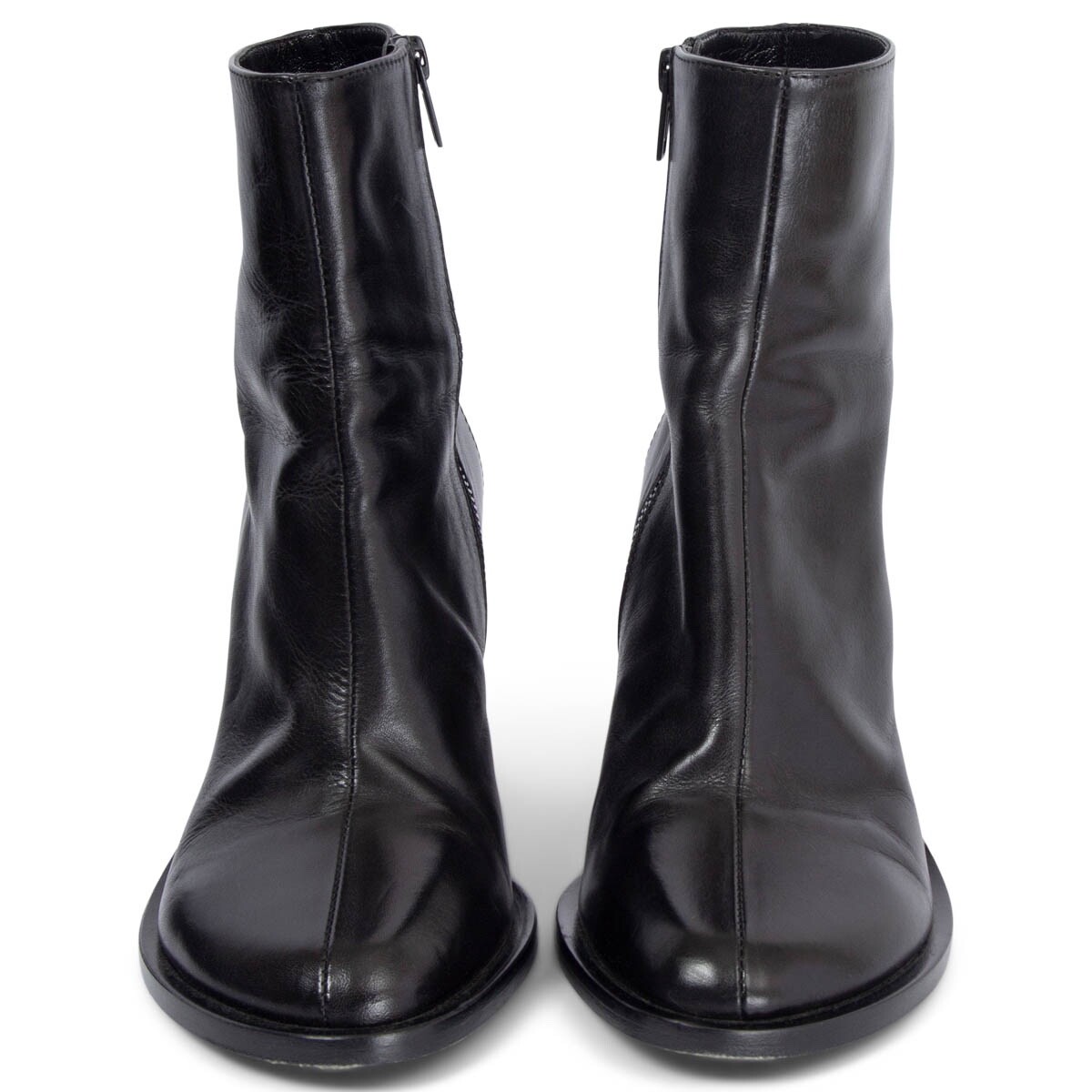 67153 auth ANN DEMEULEMEESTER black leather LISA Ankle Boots 67153 auth ANN DEMEULEMEESTER black leather LISA Ankle Boots