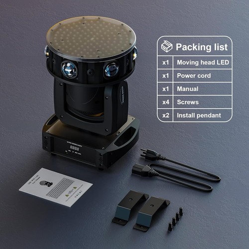 Luz efecto zoom lavado haz estroboscópico 180W - 3 ejes - sonido DMX activado - nuevo en caja - Imagen 6 de 7