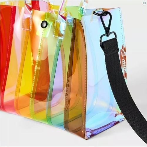 Transparent Rainbow Pride Mini Crossbody Handbag - Picture 2 of 4