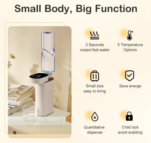 Portable Electric Instant Hot Water Kettle Dispenser Heating Tea Coffee Maker AU - Picture 2 of 10