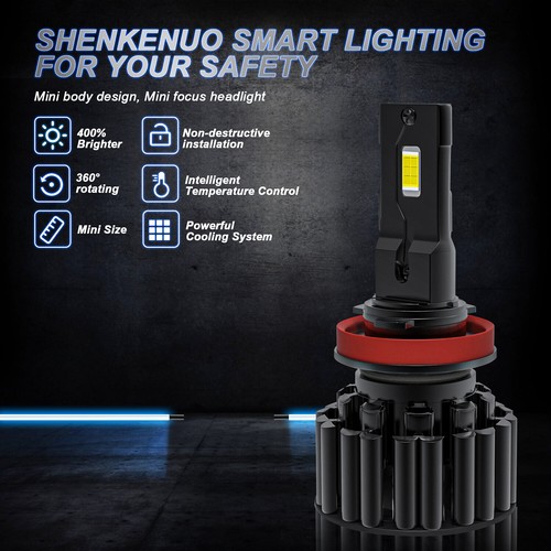 For Nissan Rogue 2014-2020 6X LED Headlights High Low Beam Fog Light Bulbs F15QC - Imagen 7 de 18
