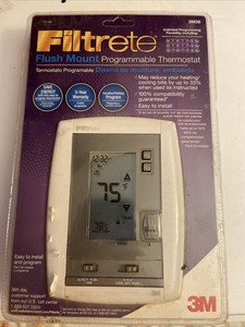 3M Filtrete Flush Mount 7-day Programmable Thermostat Model 3M36 New