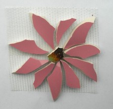 4" Large Pink Daisy Flower Mosaic Tile Broken Cut China Plate