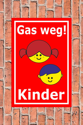 Adesivo Gas Weg - Kinder | 20 Varianti Cartello Rallentare Bambini - 4