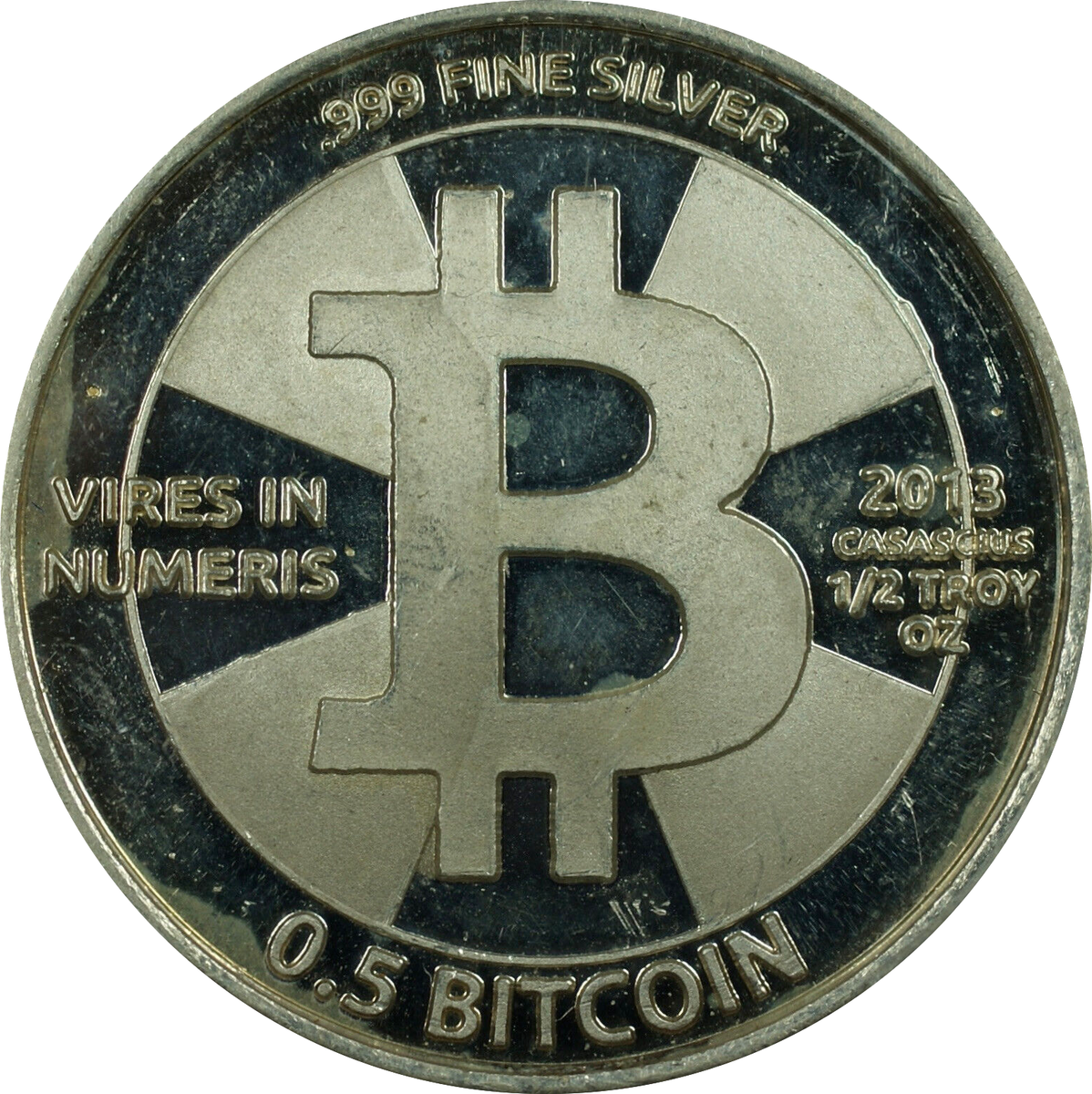 2013 Casascius 0.5 BTC Redeemed 1/2 Oz Silver Physical Bitcoin PCGS PR-64  DCAM | eBay