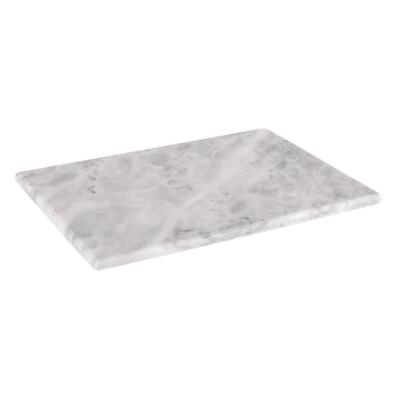 Rectangle Marmor Servierplatte rustikaler Esstisch Einstellung 30 x 20 cm Grau