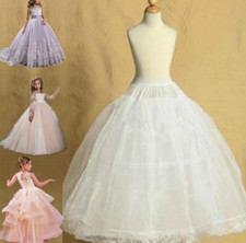 Flower Girl Petticoat Short Children Skirt 50-55CM Length Kids White Underskirt