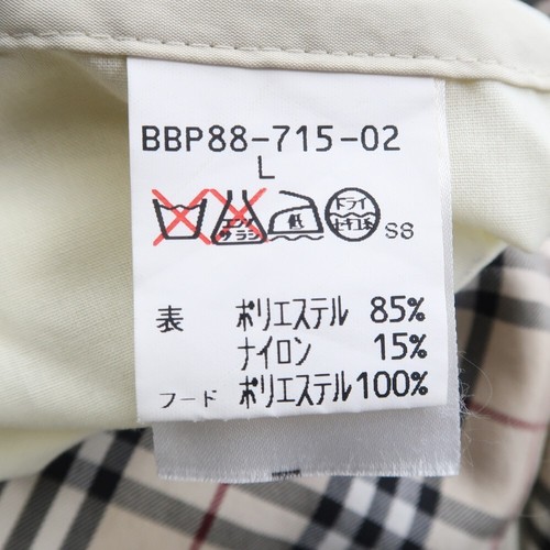 Burberry BBP88-715-02 Down Jacket Size L Beige Polyester Nylon Nova Check - Picture 4 of 10