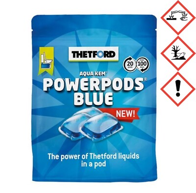 Thetford Aqua Kem blue Powerpods - 20 Stück Sanitärzusatz für Campingtoiletten