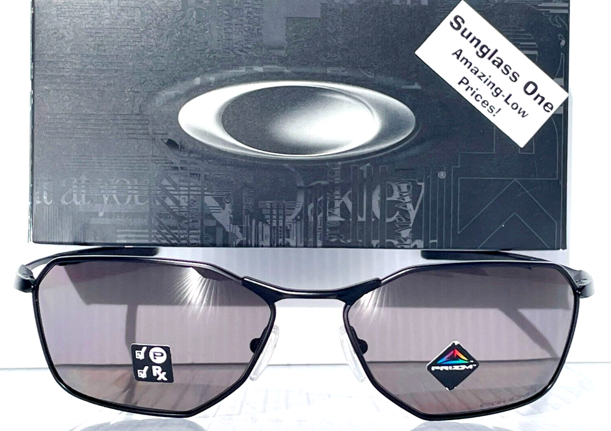 NEW Oakley SAVITAR Satin Black POLARIZED PRIZM Grey Lens Sunglass