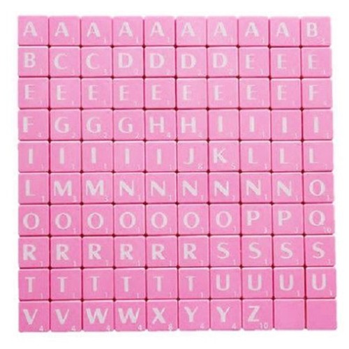 100 Plastik Scrabble Fliesen Weiß Schwarz Buchstaben Zahlen Für Basteln Alphabet - Bild 27 von 35