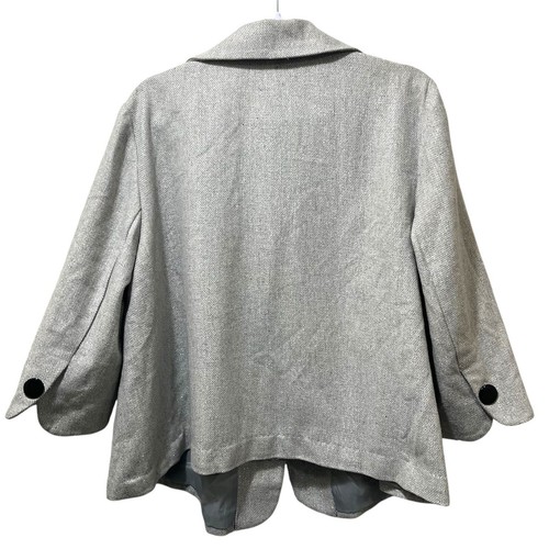 Avenue Women's Peacoat Gray Metallic Sparkly, Button, Missing Size Tag, Est. 2X - Picture 5 of 9