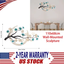 Modern Luxury Metal Wall Art Decoration 3D Ginkgo Tree Leaf Metal Wall Art Décor